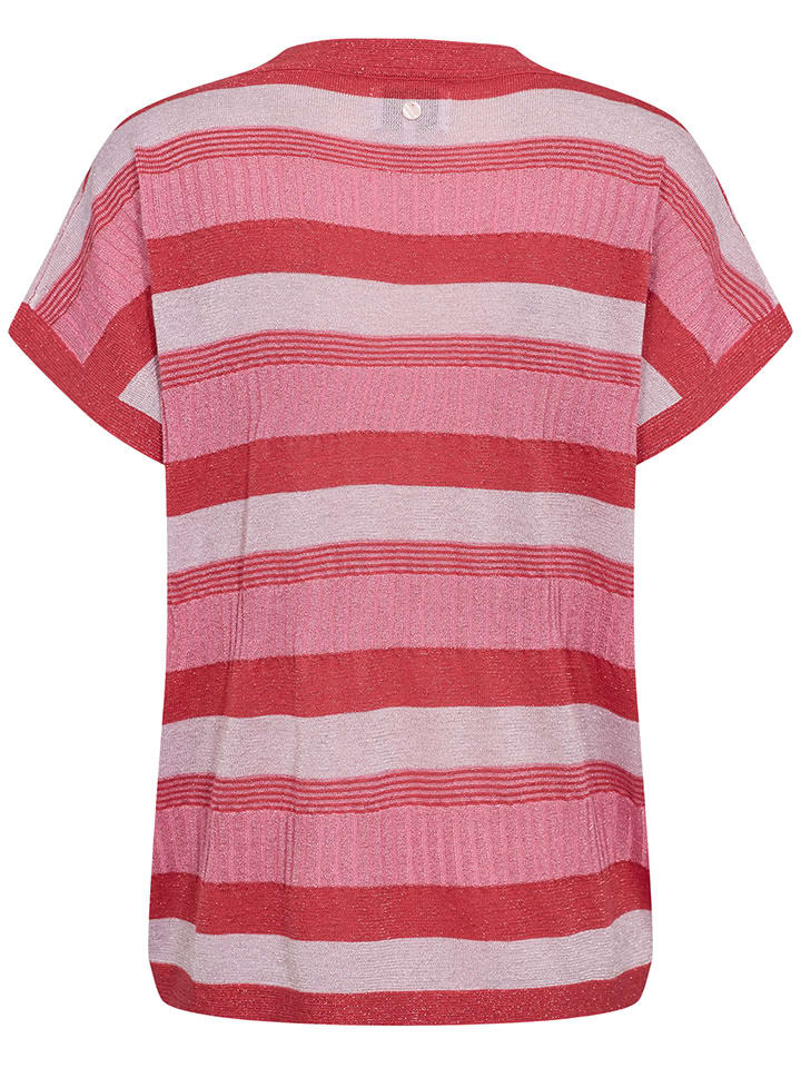 Tričko NÜMPH Rosa/ Rot 4498909 Strickshirt in Rosa/ Rot - 7