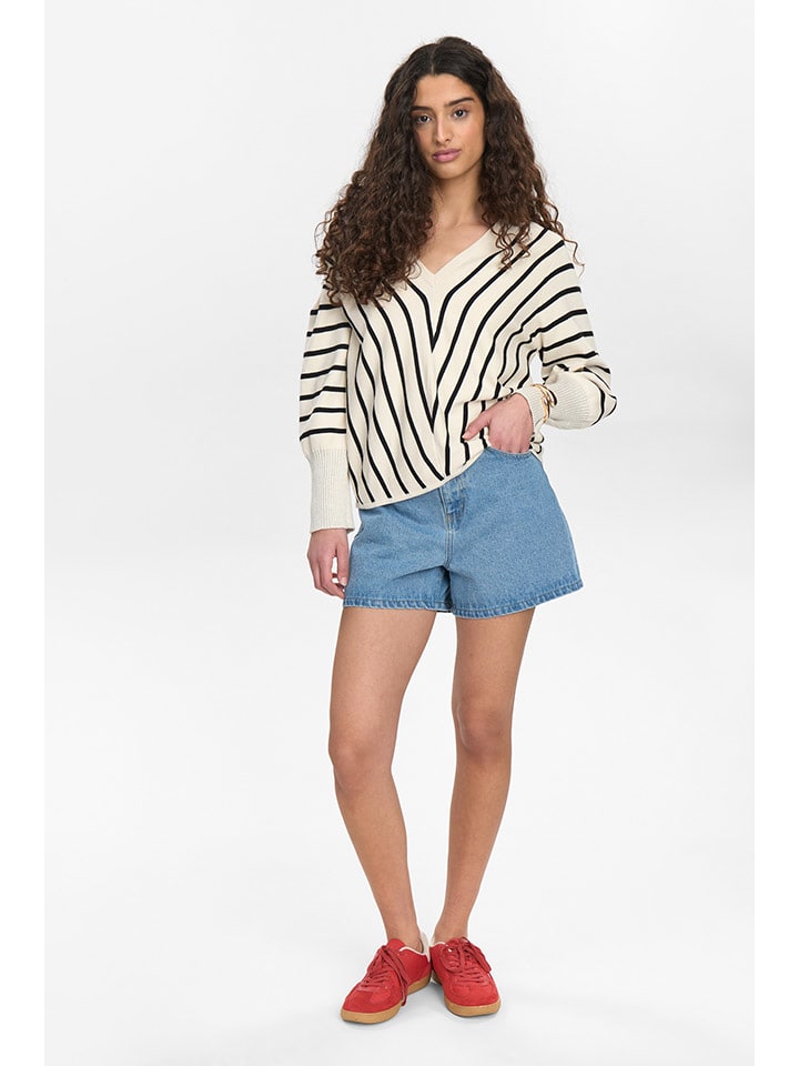 NÜMPH Creme/ Schwarz 6273124 Pullover in Creme/ Schwarz - 3