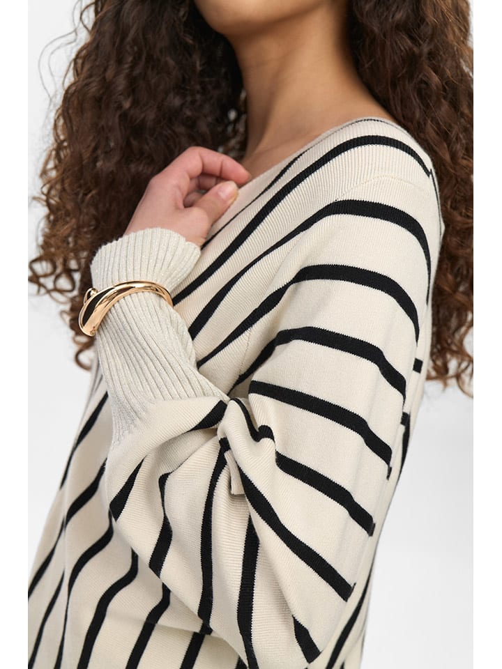 NÜMPH Creme/ Schwarz 6273124 Pullover in Creme/ Schwarz - 5