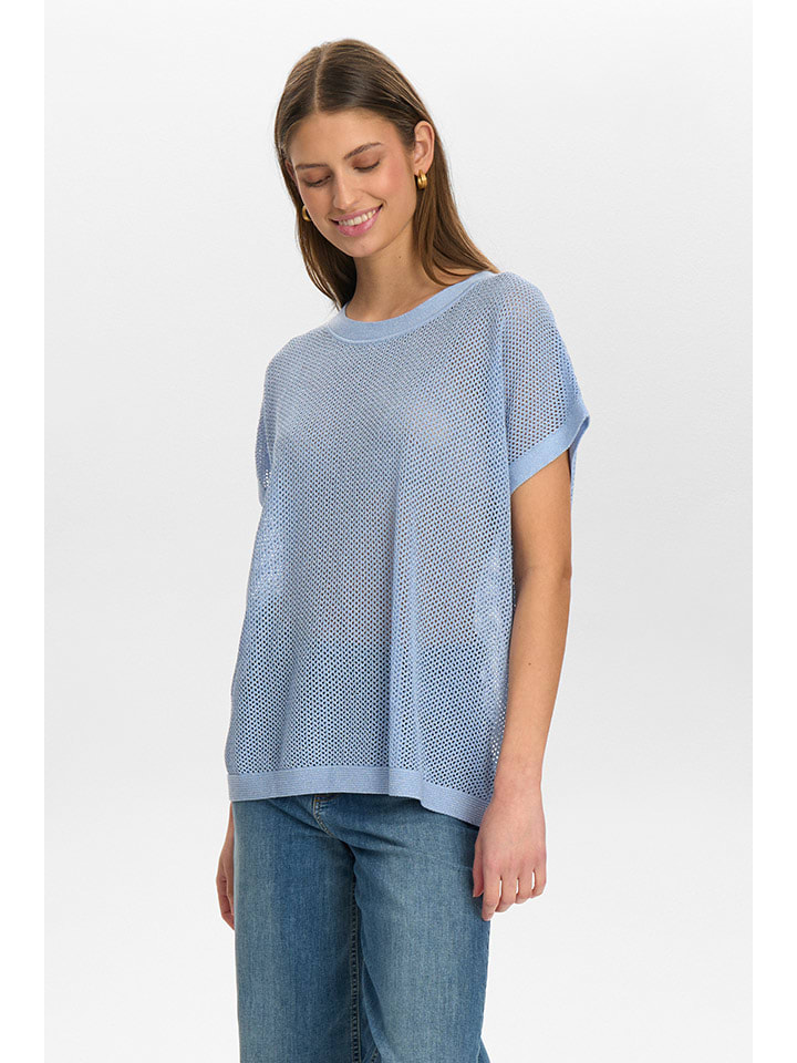 Tričko NÜMPH Hellblau 6305190 Strickshirt in Hellblau - 1