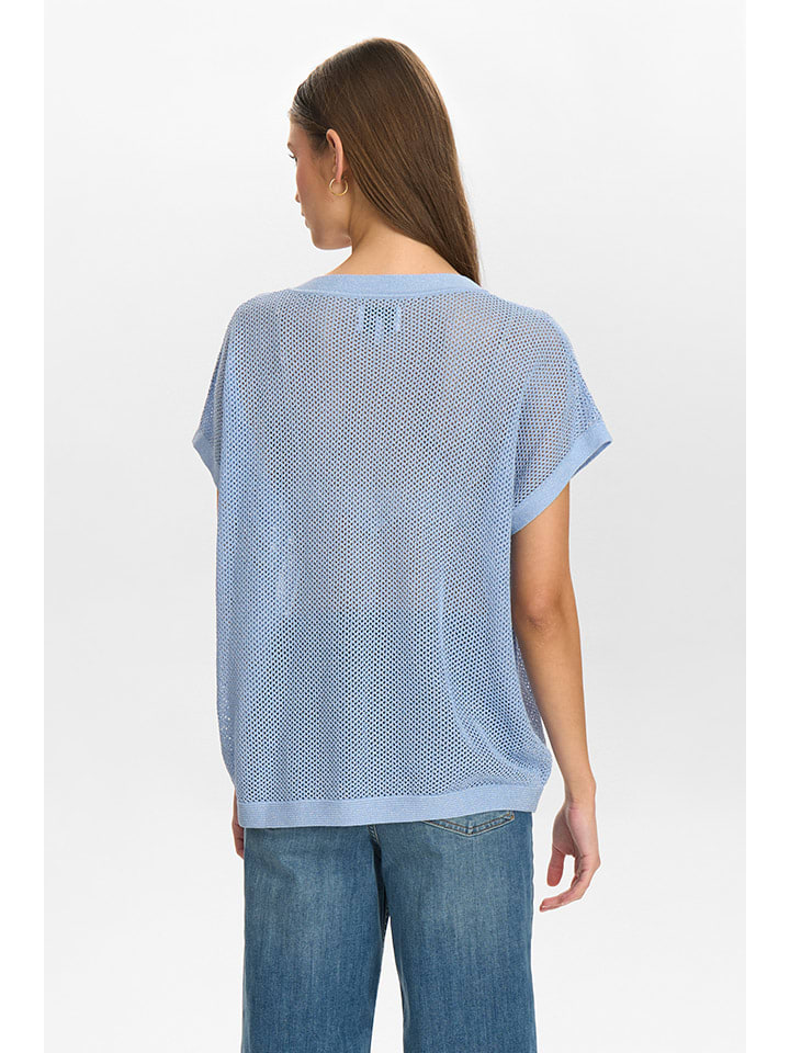 Tričko NÜMPH Hellblau 6305190 Strickshirt in Hellblau - 2