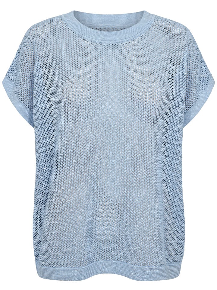 Tričko NÜMPH Hellblau 6305190 Strickshirt in Hellblau - 6