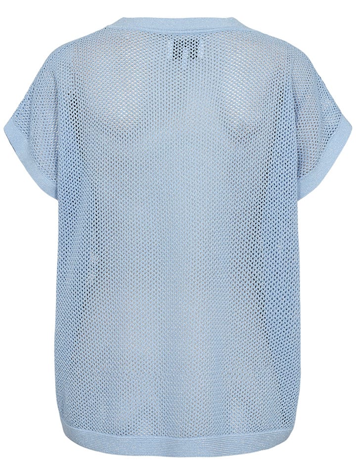 Tričko NÜMPH Hellblau 6305190 Strickshirt in Hellblau - 7