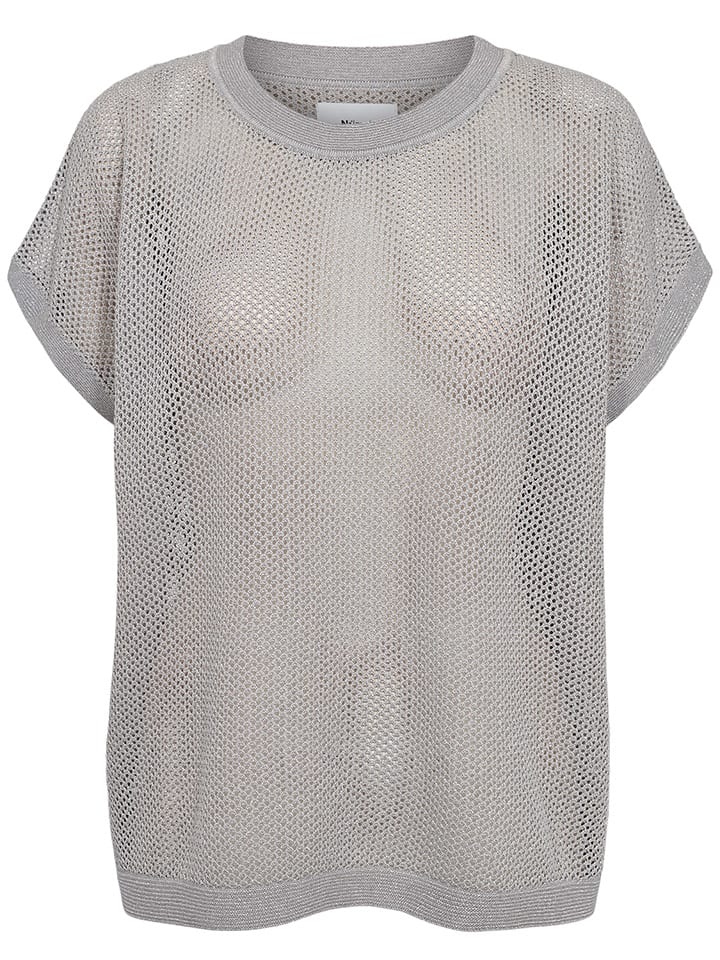 Tričko NÜMPH Silber 7940633 Strickshirt in Silber - 6