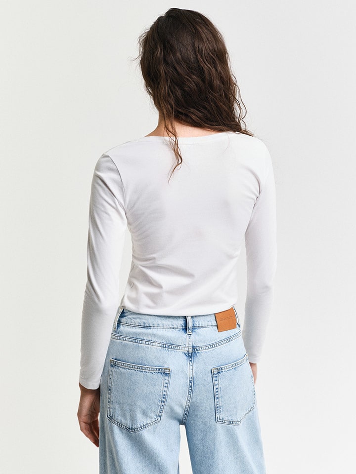 Gant Weiß 7794277 Longsleeve in Weiß - 2
