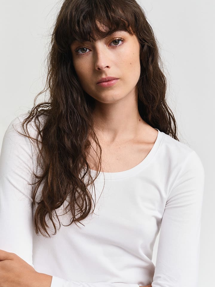 Gant Weiß 7794277 Longsleeve in Weiß - 3