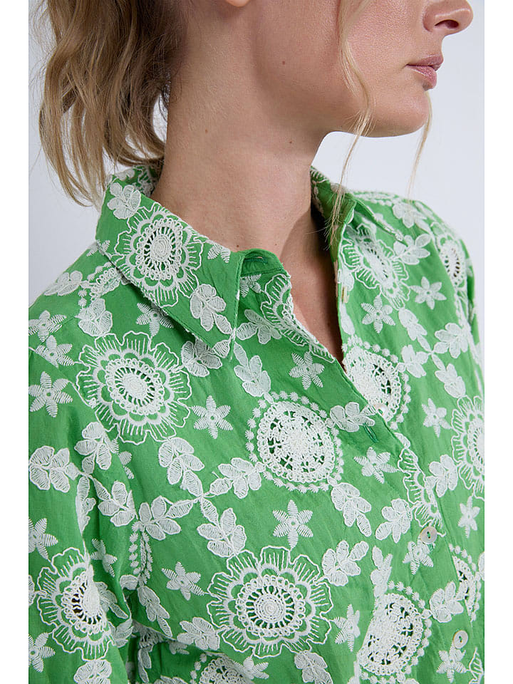 Josephine & Co Weiß/ Grün 8636188 Bluse "Devan" in Weiß/ Grün - 2