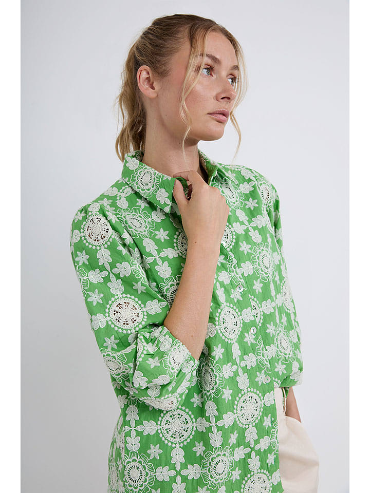 Josephine & Co Weiß/ Grün 8636188 Bluse "Devan" in Weiß/ Grün - 4