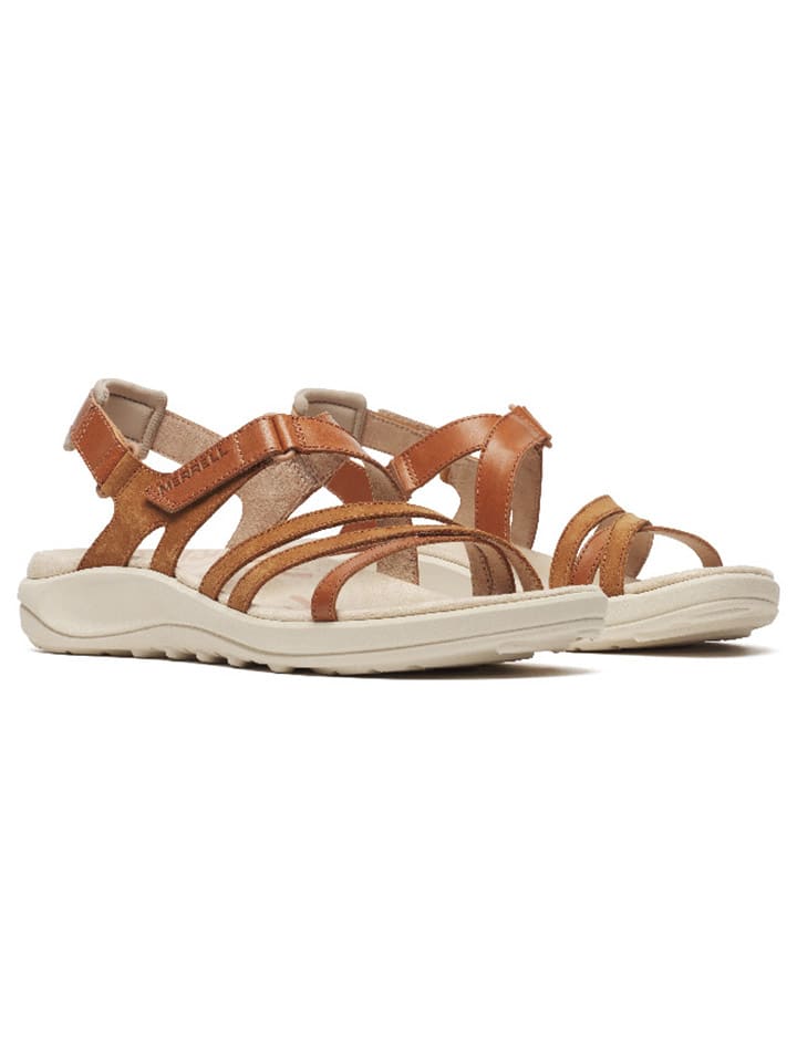 Sandály Merrell Hellbraun 7311074 Leder-Sandalen "Harbor Backstrap" in Hellbraun - 4