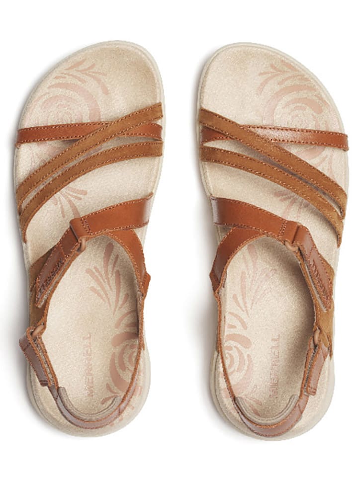 Sandály Merrell Hellbraun 7311074 Leder-Sandalen "Harbor Backstrap" in Hellbraun - 5