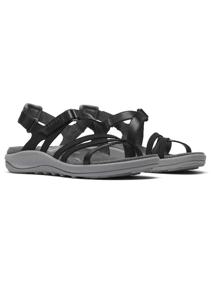Sandály Merrell Schwarz/ Grau 2167677 Leder-Sandalen "Harbor Backstrap" in Schwarz/ Grau - 4