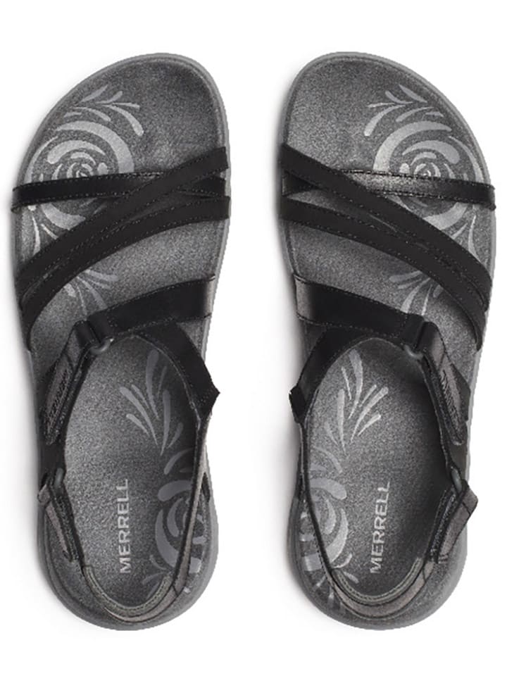Sandály Merrell Schwarz/ Grau 2167677 Leder-Sandalen "Harbor Backstrap" in Schwarz/ Grau - 5