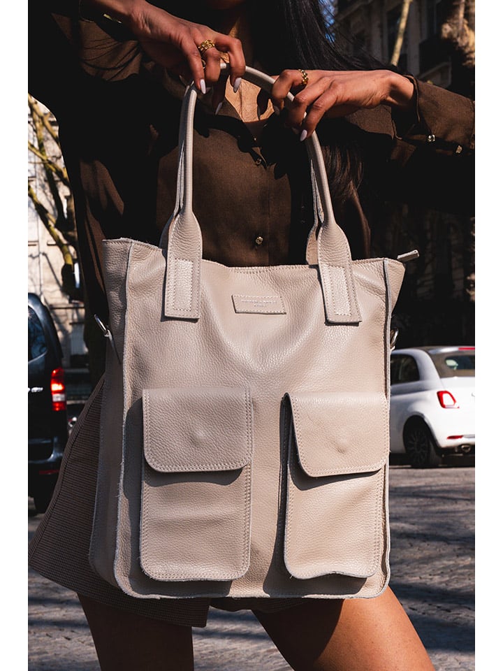 Taška Victor & Hugo Paris Creme - (B)34 x (H)38 x (T)11 cm 717939 Leder-Shopper "Noa" in Creme - (B)34 x (H)38 x (T)11 cm - 5