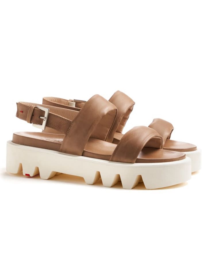 Sandály LLOYD Hellbraun 5203612 Leder-Plateausandalen in Hellbraun - 1