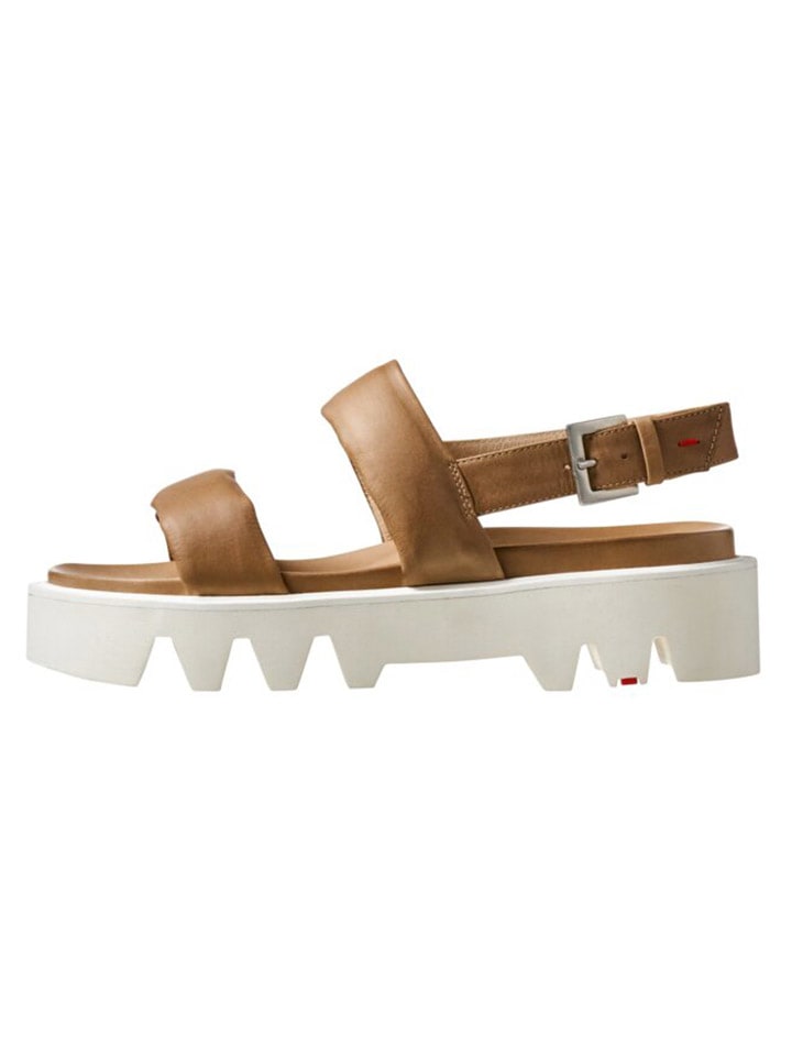 Sandály LLOYD Hellbraun 5203612 Leder-Plateausandalen in Hellbraun - 3