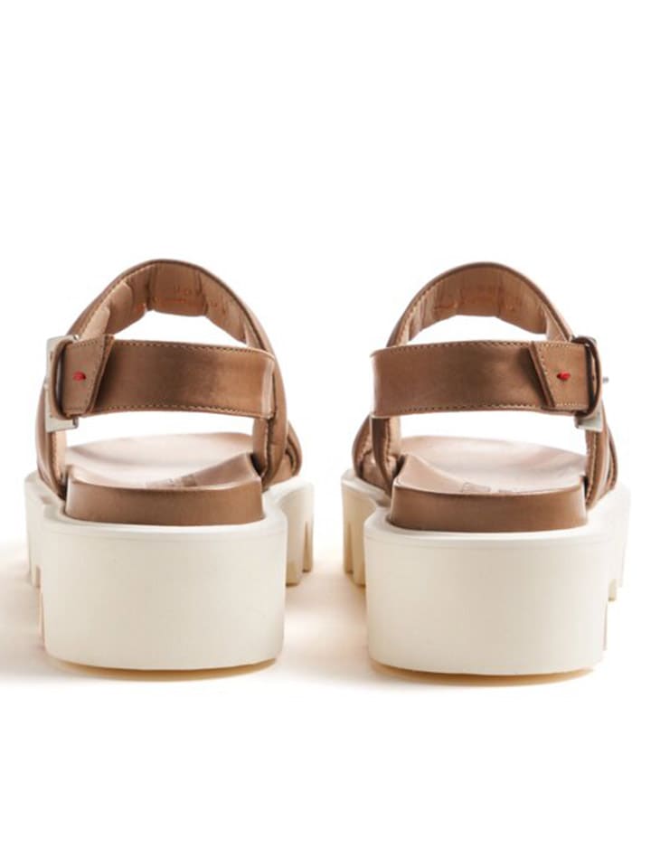 Sandály LLOYD Hellbraun 5203612 Leder-Plateausandalen in Hellbraun - 5