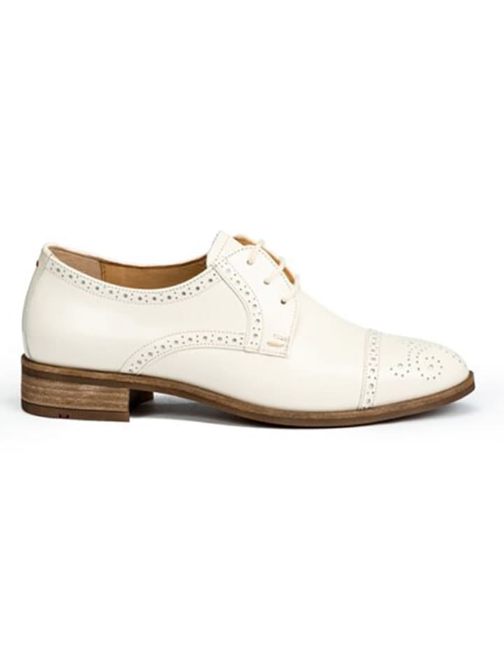 Boty LLOYD Creme 8626512 Leder-Schnürschuhe in Creme - 2