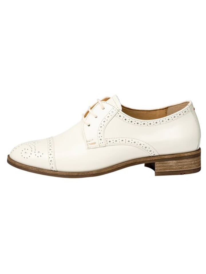 Boty LLOYD Creme 8626512 Leder-Schnürschuhe in Creme - 3