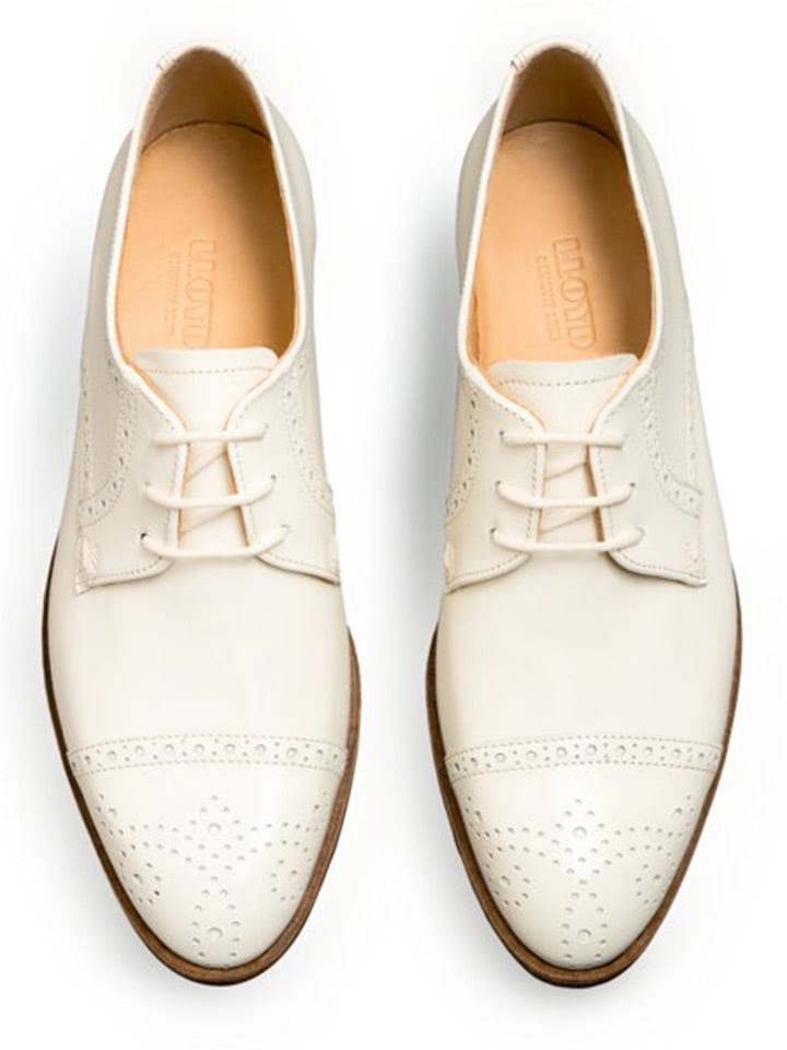 Boty LLOYD Creme 8626512 Leder-Schnürschuhe in Creme - 4
