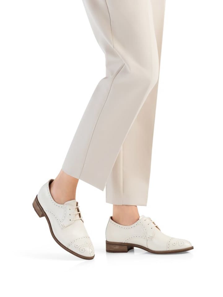 Boty LLOYD Creme 8626512 Leder-Schnürschuhe in Creme - 7