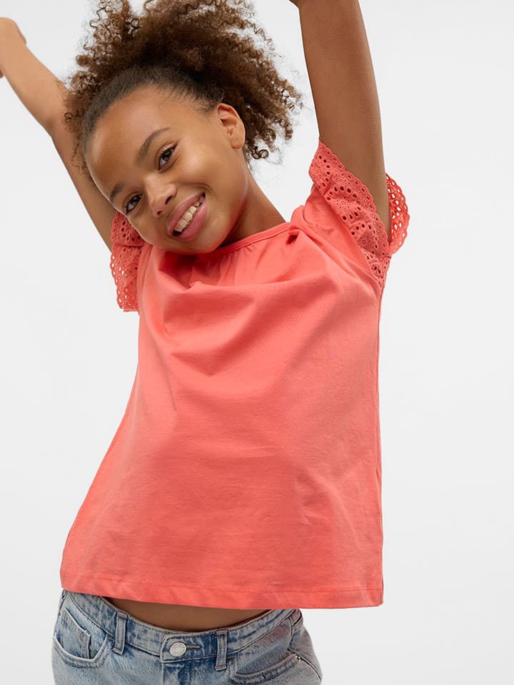 Tričko Vero Moda Girl Rot 9382732 Shirt "Panna Charly" in Rot - 2