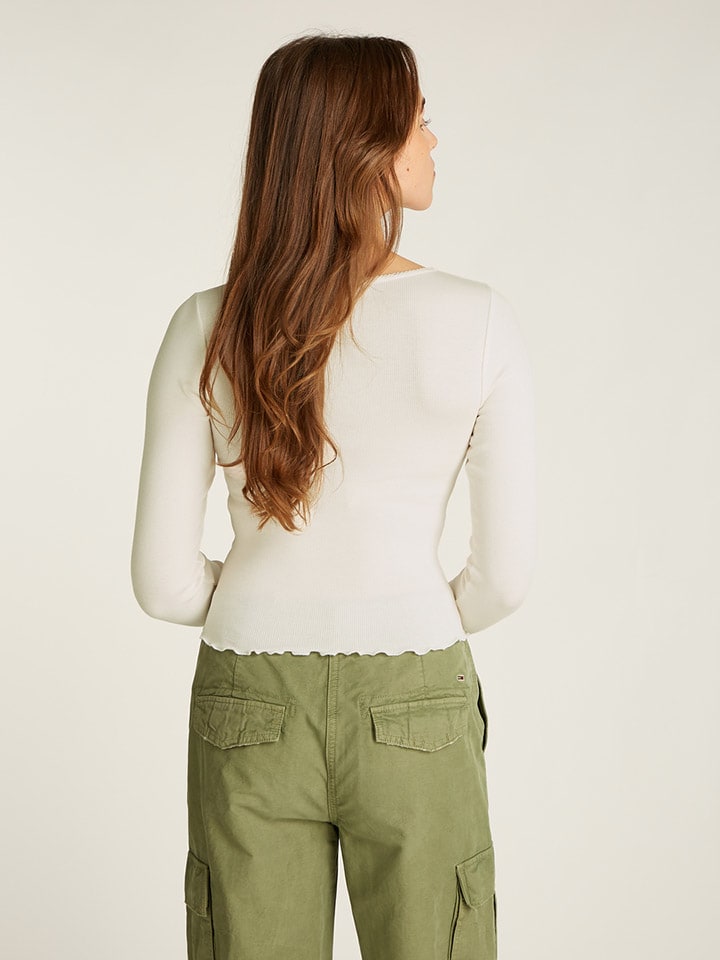 TOMMY JEANS Creme 7112899 Longsleeve in Creme - 2