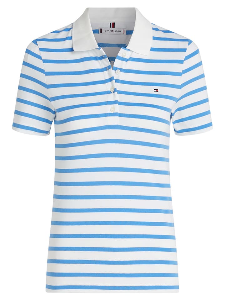 Tričko Tommy Hilfiger Hellblau/ Weiß 1127340 Poloshirt in Hellblau/ Weiß - 3