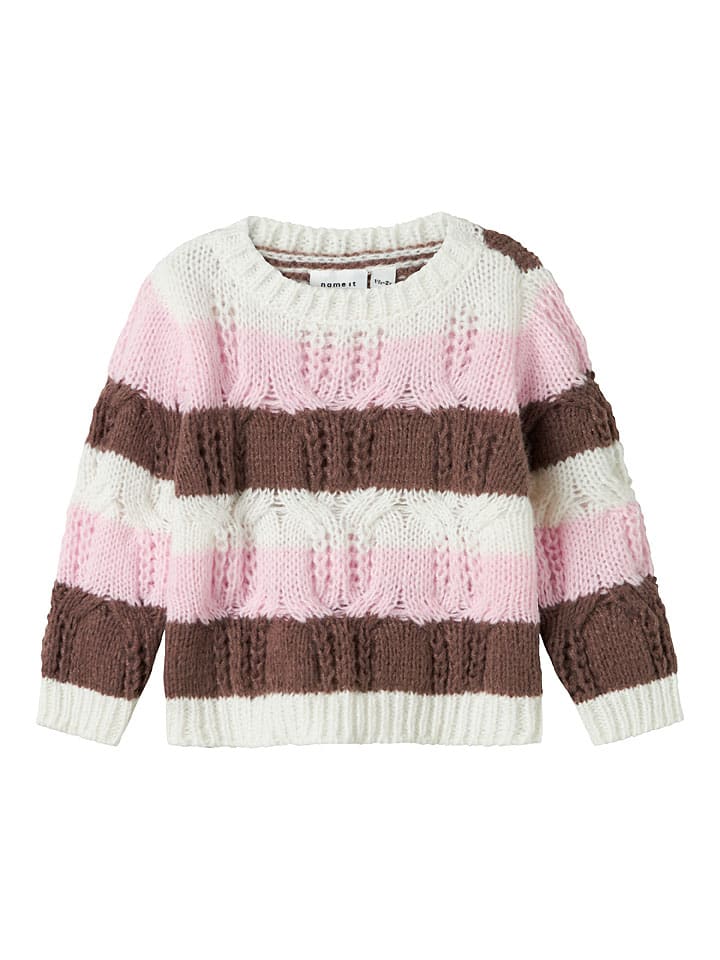 Sveter name it Creme/ Rosa/ Braun 6006335