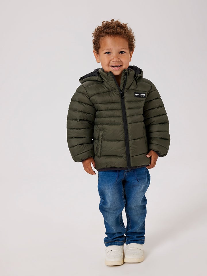 name it Khaki 6346721 Steppjacke "Marble" in Khaki - 6