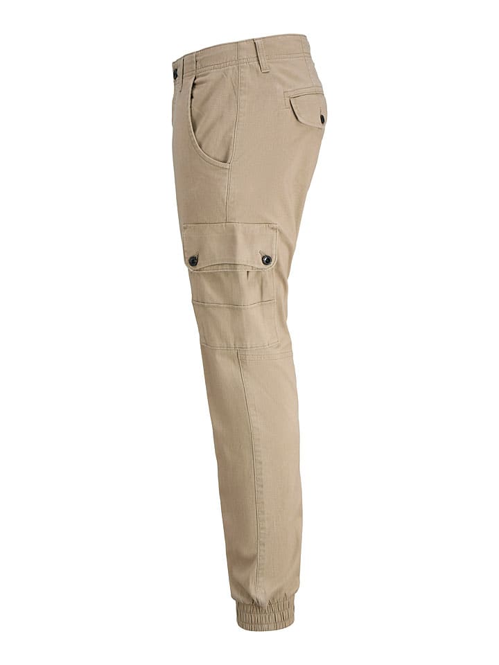 Nohavice Jack & Jones Beige 188072 Cargohose "Paul" in Beige - 2