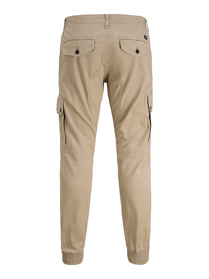 Nohavice Jack & Jones Beige 188072 Cargohose "Paul" in Beige - 3