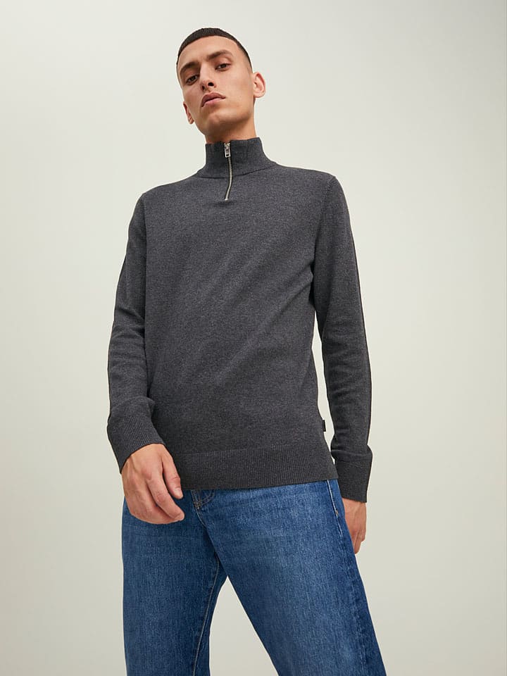 Sveter Jack & Jones Anthrazit 1436507 Pullover in Anthrazit - 1