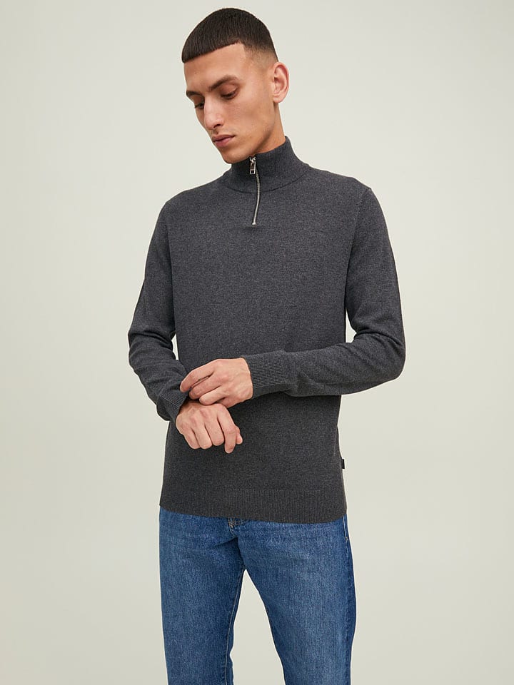 Sveter Jack & Jones Anthrazit 1436507 Pullover in Anthrazit - 4