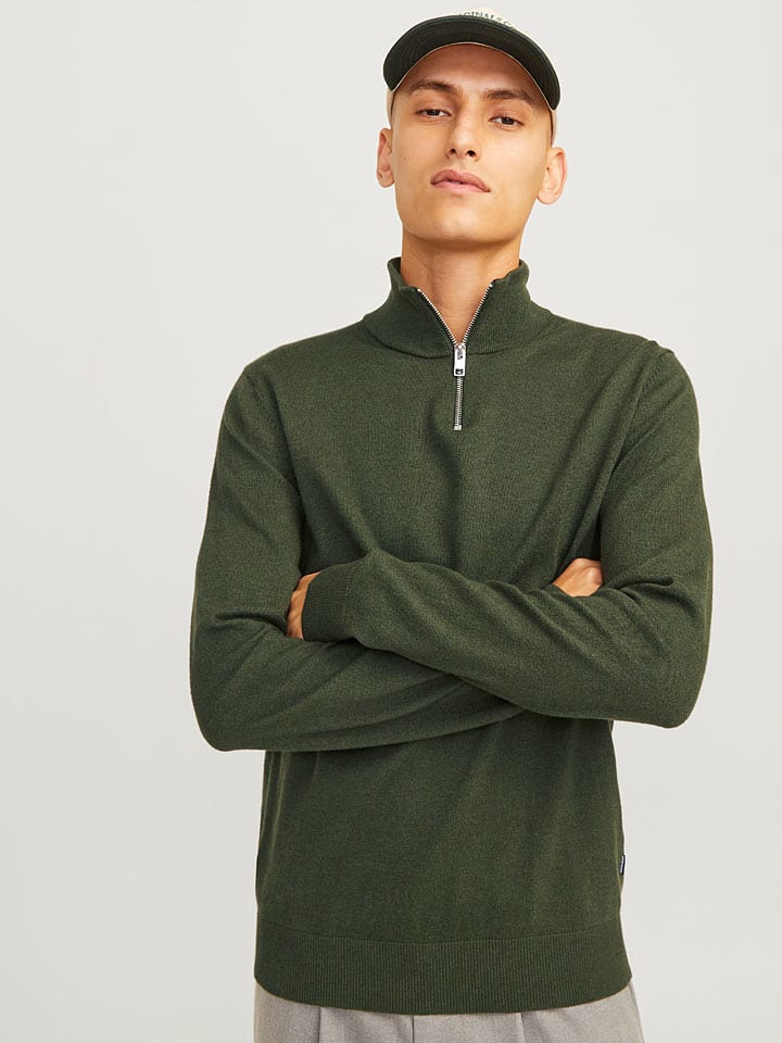 Sveter Jack & Jones Dunkelgrün 8738360 Pullover in Dunkelgrün - 4