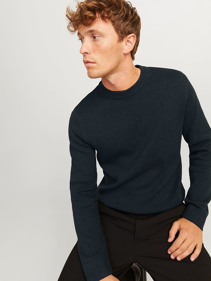 Sveter Jack & Jones Dunkelblau 6989181 Pullover "Milano" in Dunkelblau - 1