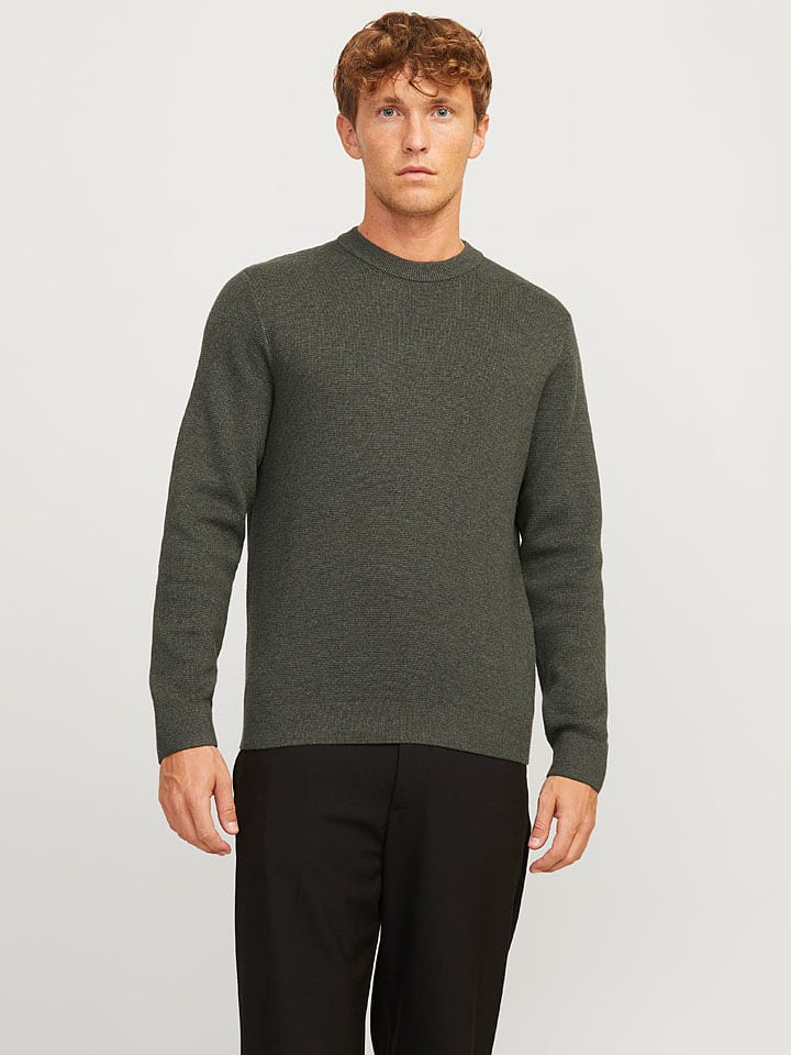 Sveter Jack & Jones Khaki 7181038 Pullover "Milano" in Khaki - 1