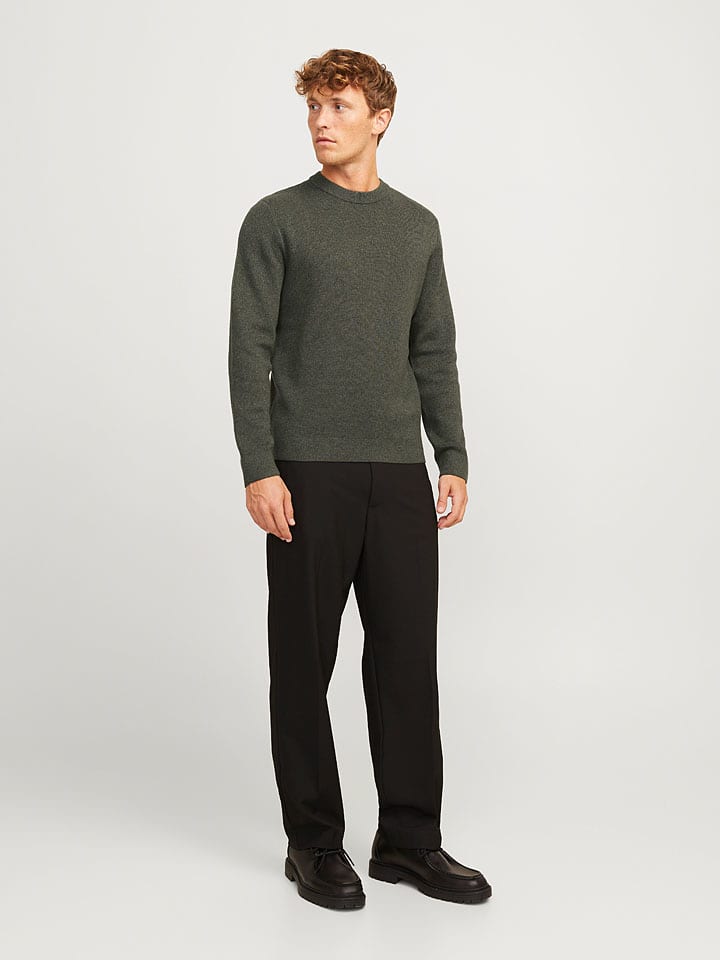 Sveter Jack & Jones Khaki 7181038 Pullover "Milano" in Khaki - 3