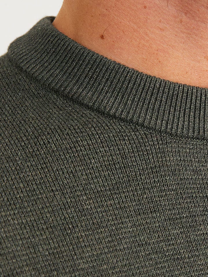 Sveter Jack & Jones Khaki 7181038 Pullover "Milano" in Khaki - 5
