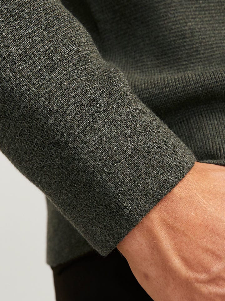 Sveter Jack & Jones Khaki 7181038 Pullover "Milano" in Khaki - 6