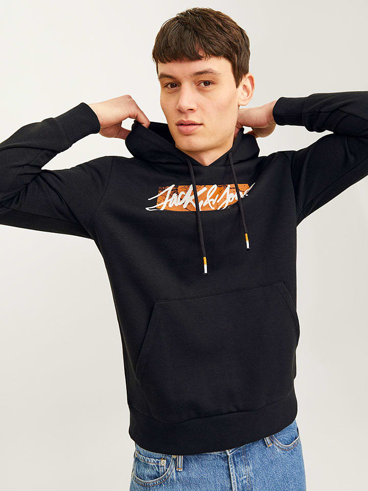 Mikina Jack & Jones Schwarz 8326310 Hoodie "Whitley" in Schwarz - 2