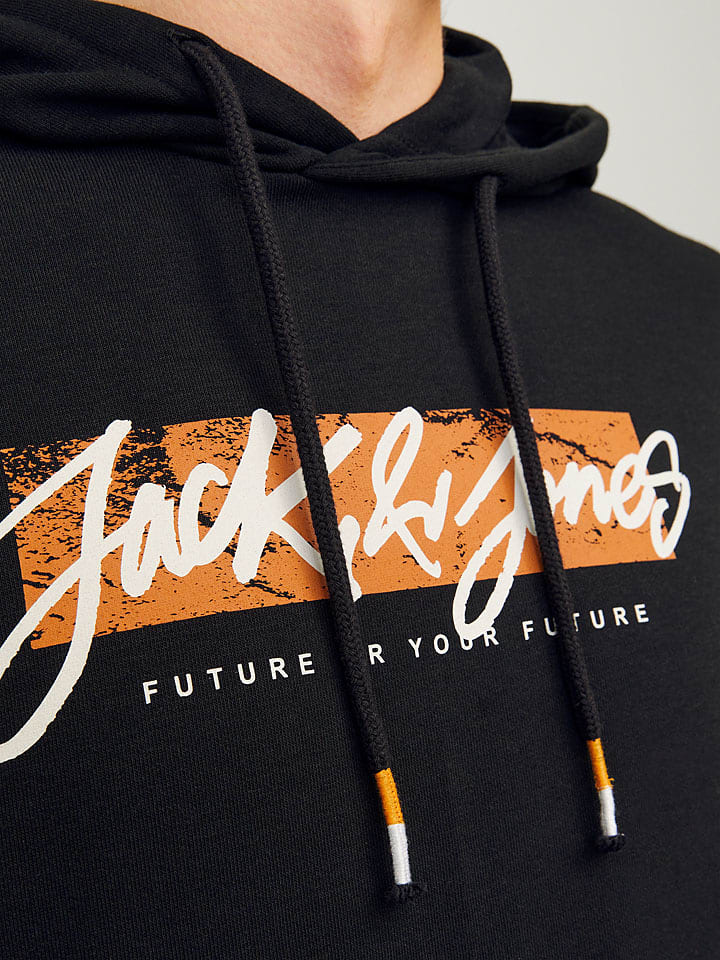 Mikina Jack & Jones Schwarz 8326310 Hoodie "Whitley" in Schwarz - 5