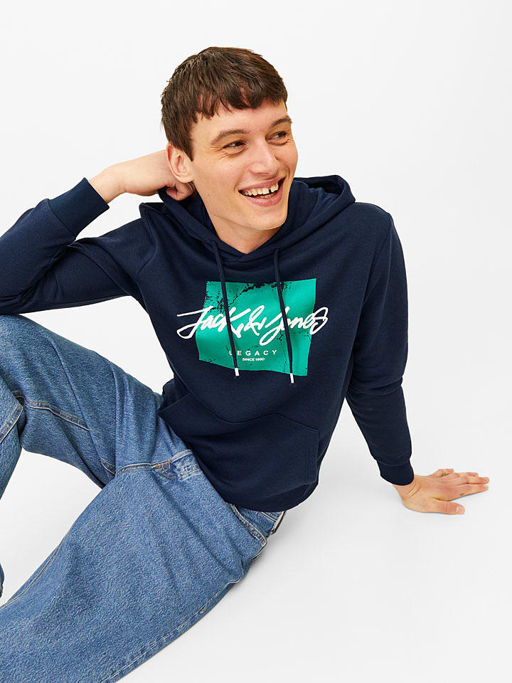 Mikina Jack & Jones Dunkelblau 1740738 Hoodie "Whitley" in Dunkelblau - 2