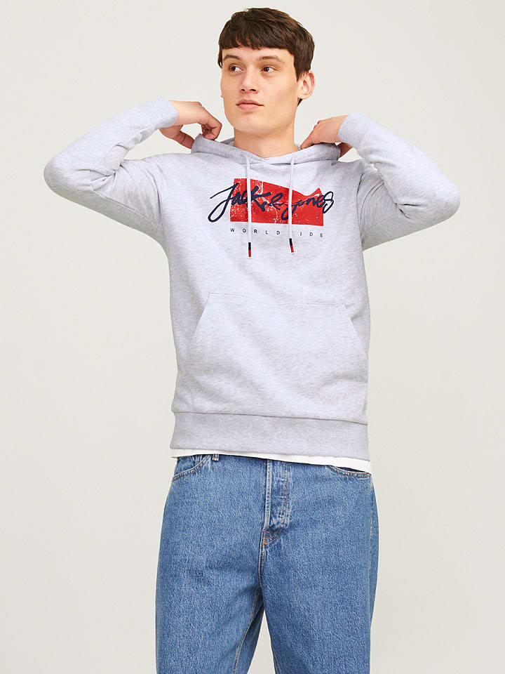 Mikina Jack & Jones Hellgrau 3428486 Hoodie "Whitley" in Hellgrau - 1