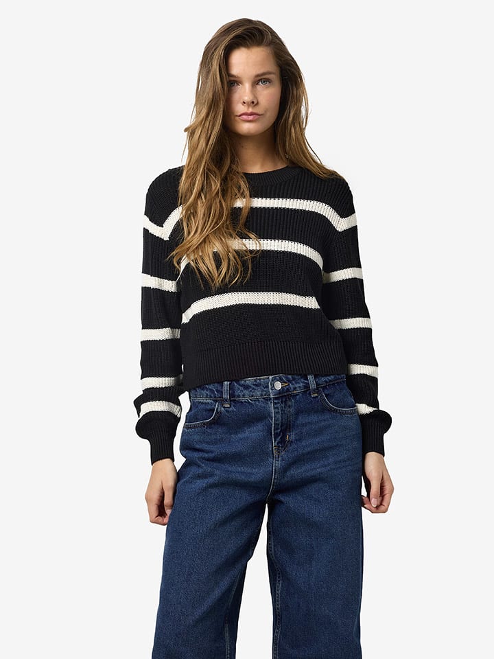 Sveter Noisy may Schwarz/ Creme 8523618 Pullover in Creme/ Schwarz - 2