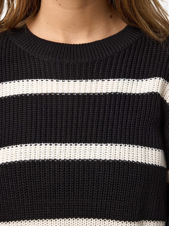 Sveter Noisy may Schwarz/ Creme 8523618 Pullover in Creme/ Schwarz - 5