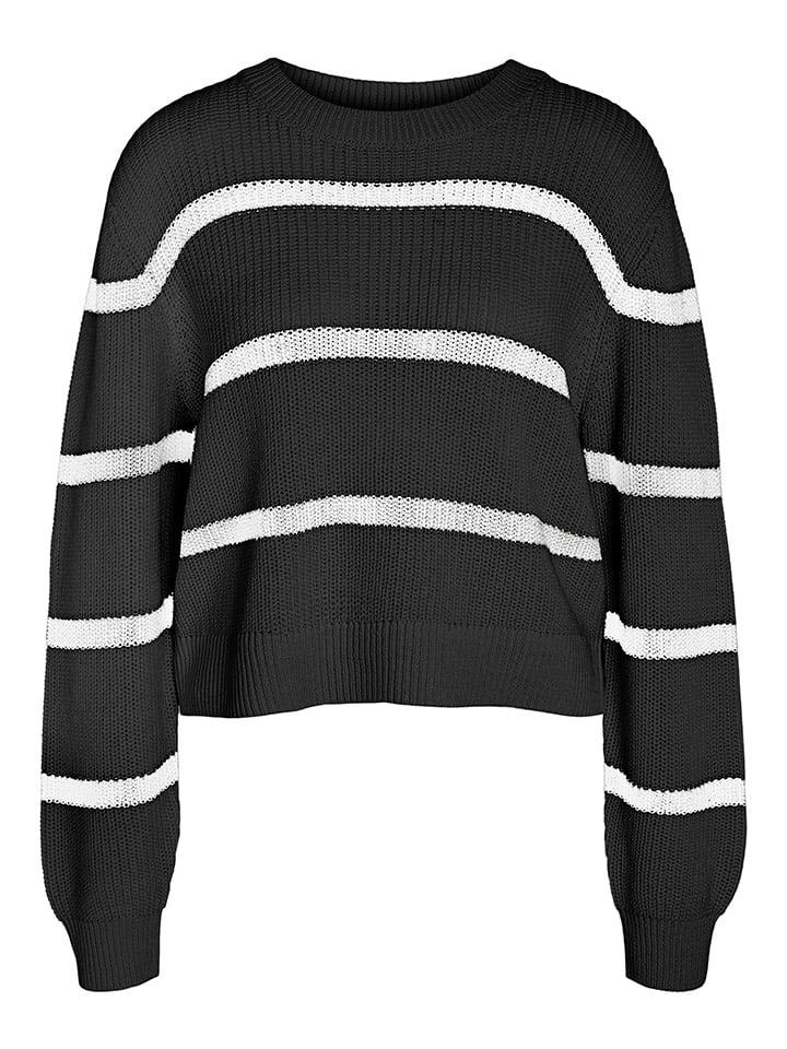 Sveter Noisy may Schwarz/ Creme 8523618 Pullover in Creme/ Schwarz - 6