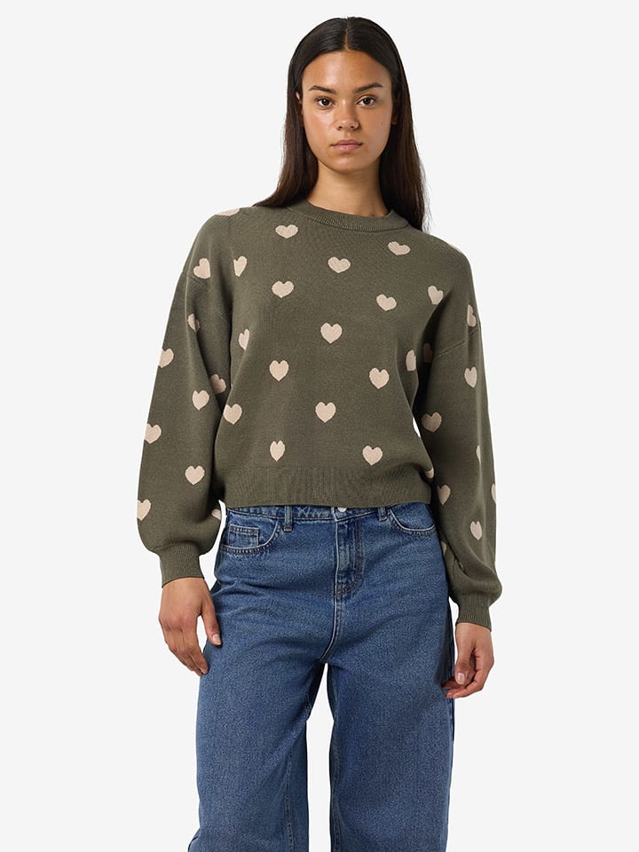 Sveter Noisy may Khaki/ Beige 3238508 Pullover in Khaki/ Beige - 3