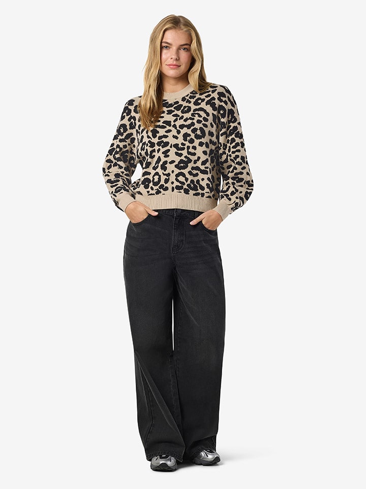 Sveter Noisy may Beige/ Schwarz 2717191 Pullover in Beige/ Schwarz - 2