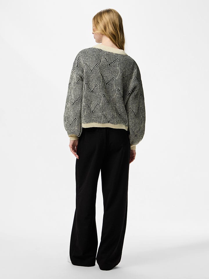 Sveter Pieces Schwarz/ Beige 150103 Pullover "Pcjenna" in Schwarz/ Beige - 3