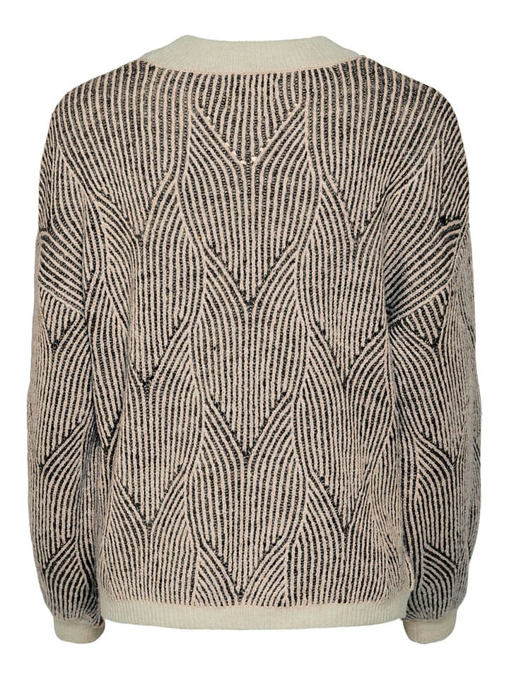Sveter Pieces Schwarz/ Beige 150103 Pullover "Pcjenna" in Schwarz/ Beige - 7